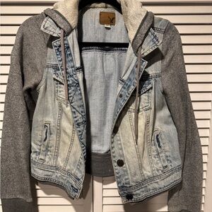 American Eagle Denim Sweatshirt Jacket